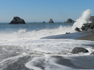 Waves on Rocky Coast