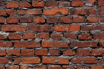 old red brick wall background
