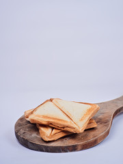 breakfast with toasted plain bread