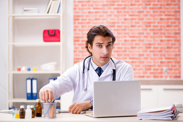 Young doctor working in hospital