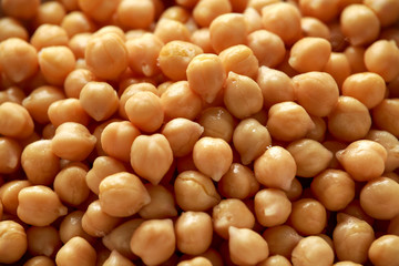 Fresh raw chickpeas background, texture. Healthy food.