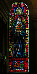 St. Margaret Mary Alacoque - Stained Glass in Sacre Coeur