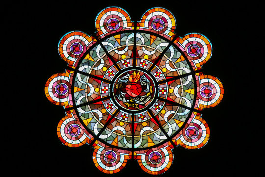 Sacred Heart of Jesus - Stained Glass in Sacre Coeur, Paris