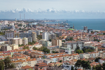 Setubal cityscape, a capital of Setubal district in Portugal