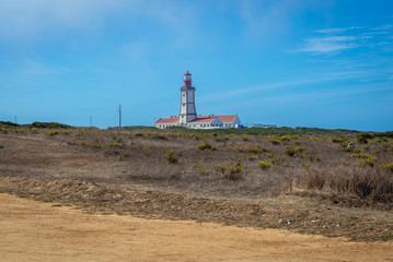 Cabo Espichel lighthouse in Setubal District of Portugal