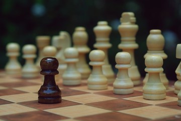 Chess board game, business competitive concept