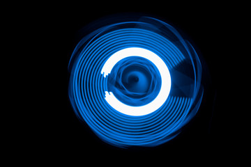 Concept of speed - Trail of fire and smoke - Vinyl record. Burning vinyl disk. Turntable vinyl record player. Retro audio equipment for disc jockey. Sound technology