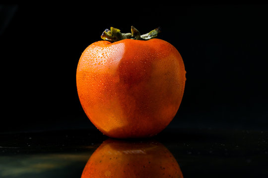 persimmon black background