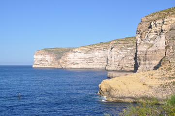 Fototapeta na wymiar Xlendi Cliffs Gozo Malta