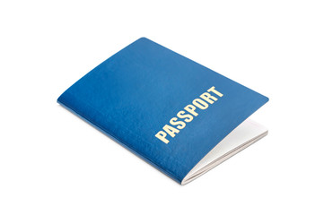 Passport on white background.