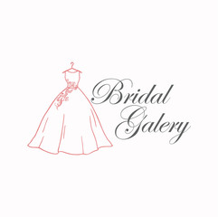 Dress Boutique Bridal Galery Logo Template Illustration Vector Design