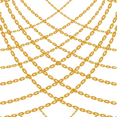 Baroque golden chain background.Seamless pattern. seamless pattern with chains. Vector patch for print, fabric, scarf