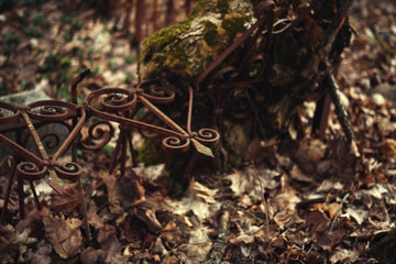 abandoned destroyed cemetery