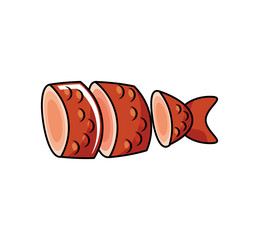 fresh sausages food icon
