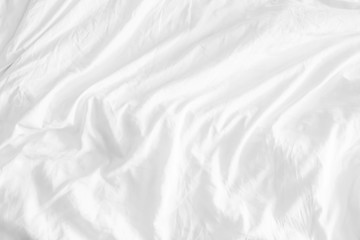 Close up of bedding sheets with copy space.