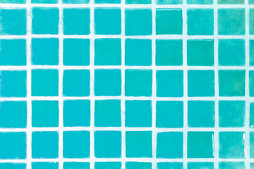 blue Tiles on the wall.