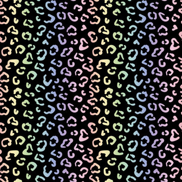 Leopard skin print of spot, stains. Seamless pattern with splash