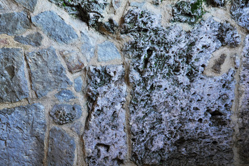Texture of old masonry close-up