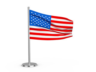 Fototapeta premium Flapping flag USA