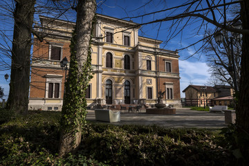 Fototapeta premium Villa Belussi, Corte de' Cortesi con Cignone, Italy.