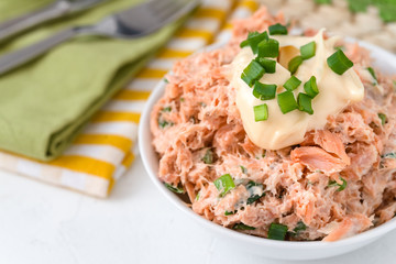 Smoked trout paste with mayonnaise and chives
