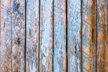 Fototapeta na wymiar Background texture of old green painted wooden boards fence