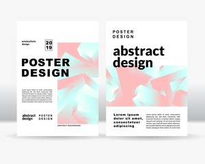 The abstract colorful gradient shapes poster template