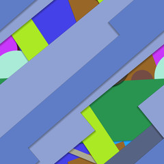 Flat material design - Creative vector trend seamless