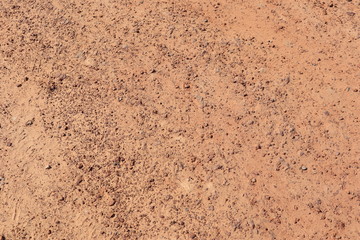 Close up the Dirt Road Texture with Tire Marks