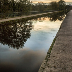 Evening sun on a still canal