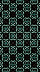 Ornate geometric pattern and abstract multicolored background