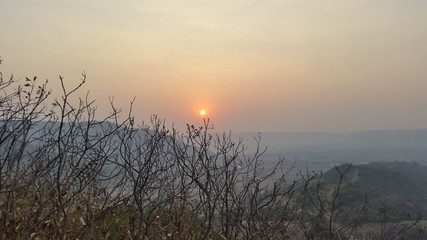 sunrise in mountains