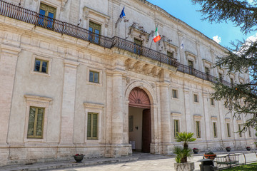 Fototapeta premium A view of the facade of the Ducal Palace in Martina Franca, Puglia, Italy