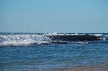 Ocean wave spray
