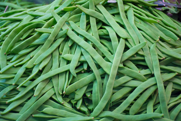 green beans in market