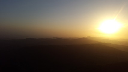 sunset in the mountains