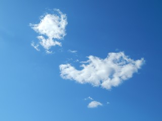 Background of blue sky and clouds. Beautiful photo of the sky.