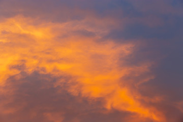 Beautiful sunset in twilight tone for background