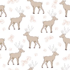 seamless deer pattern