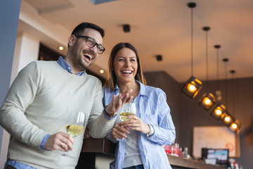 Couple in a restaurant