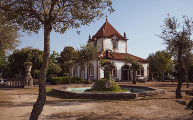 Old spanish house outside, garden