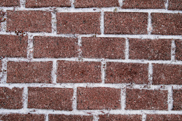A Dusting of Snow on Brick