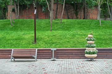 Rest zone in old park