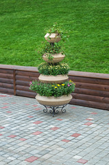 Multi-tiered flower pot