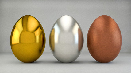 EASTER EGGS Oro,Plata ,Bronce