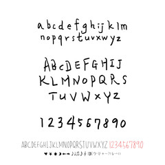 벡터 문자 / 손으로 쓴 글씨체