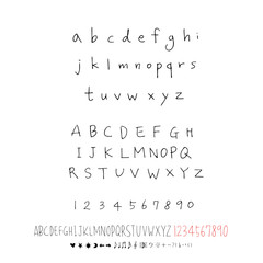 벡터 문자 / 손으로 쓴 글씨체