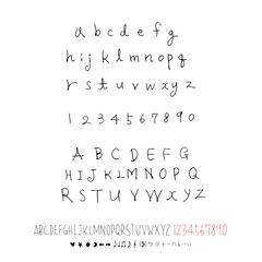 벡터 문자 / 손으로 쓴 글씨체