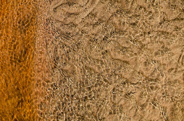 Closeup, clay, textured, rust colored river bed abstract