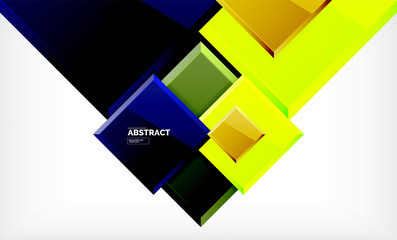 Geometric abstract background, modern square design